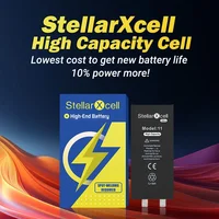 5pcsStellarXcell Without BMS Flex High Capacity Battery For Spot-Welding For iPhone X Xs Max Xr 11 12 13 14 15 Mini Plus Pro - Image 5