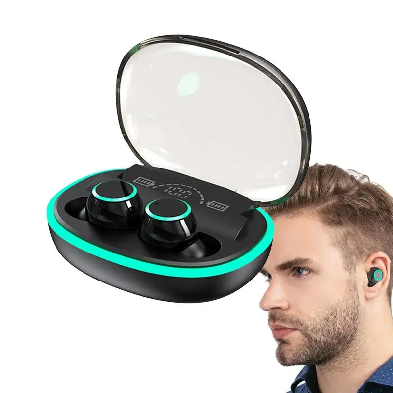 

Беговые наушники с шумоподавлением, беспроводная гарнитура для спорта, отпечатков пальцев, сенсорные спортивные наушники для велоспорта, бега, ходьбы и