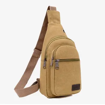 Borsa da petto da uomo in tela Borsa da petto di grande capacità Borsa a tracolla casual Borsa a tracolla sportiva da uomo Borsa a tracolla da esterno