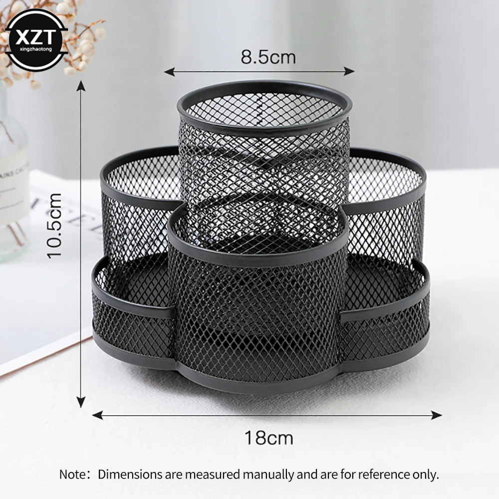360 Degree Rotating Holder 7 Compartments Large Capacity Storage Organizer For School Home Office