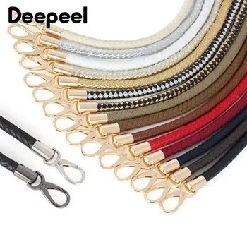 Deepeel 다채로운 PU 가죽 가방 스트랩 지갑 핸드백 핸들, 골드 체인 버클 직조 슬링, DIY 수제 액세서리, 30-60cm, 1PC