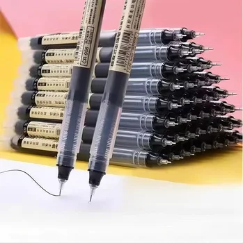 Penne a inchiostro liquido a punta fine ad asciugatura rapida da 0,5 mm di alta qualità Scrittura fluida Impugnatura comoda Senza sbavature per materiale scolastico per ufficio