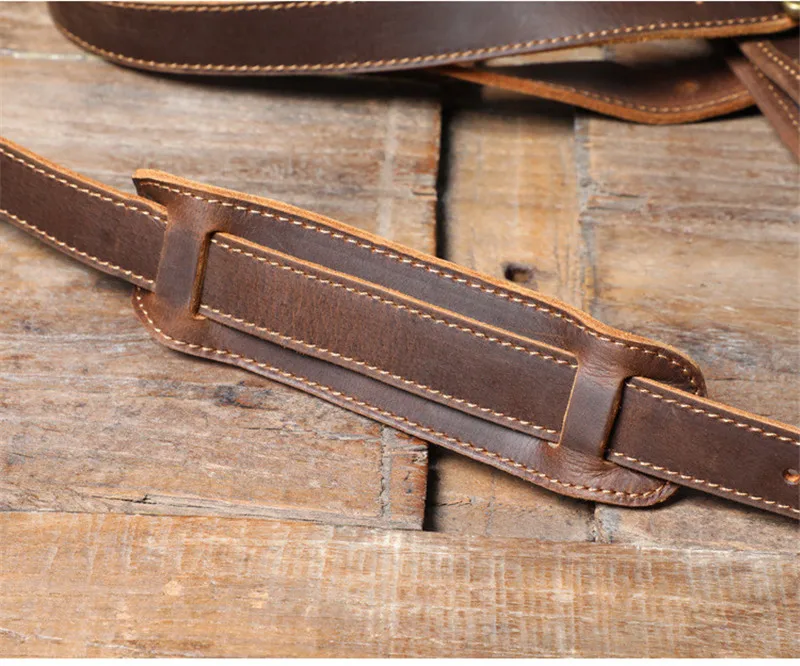 Vintage große Kapazität Crazy Horse Rindsleder Herren Einkaufstasche natürliche echtes Leder Arbeitshandtasche Shopping Schulter Messenger Bags – Detail 19