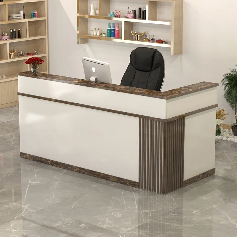 Design Counter Reception Desks Nordic White Bar Front Reception Desks Office Luxury Mostrador Negocio Commercial Furniture