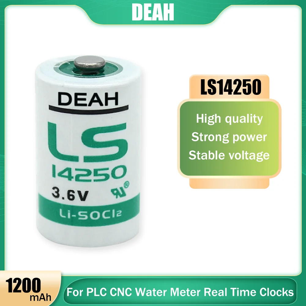 1PCS 100% New LS14250 LS 14250 14250 1/2 AA 3.6V 1200mAh Lithium ...