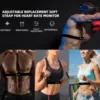 FITCENT Heart Rate Monitor Replacement Chest Strap Compatible for MYZONE MZ-Switch Adjustable Soft Waterproof Belt 4