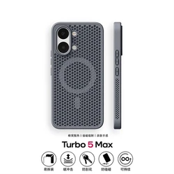 MagSafe - Compatible Shockproof Honeycomb Mesh Cooling Phone Case with Magnetic Features for Poco X8 Pro Max (GRAY)