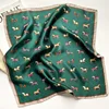 Horse Printing Design 100% Pure Silk Square Scarf Women Fashion Luxury Brand Scarves Neckerchief Hair Hand Wrist Bandana 6