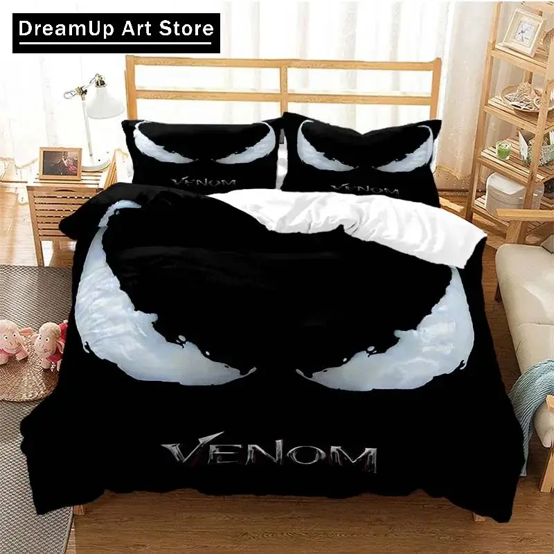 3D Print Fashion Venoms Last Dance Bedding Set Boys Girls Twin Queen King Size Duvet Cover Pillowcase Bed boys Adult Bedroom 6