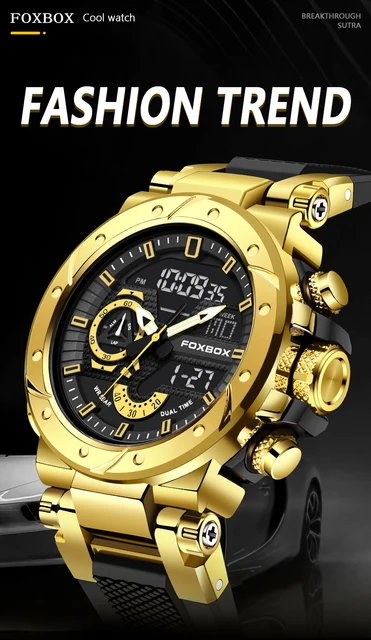 【極美品】S.T. Dupont アナログ腕時計 ブラック/ゴールド FOXBOX ゴールド ブラック 腕時計 腕時計 ウォッチ アナログ Foxbox 黒