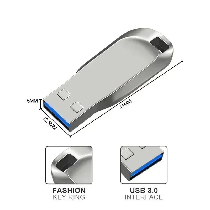 High-Speed Metal USB 3.0 Flash Drive - Versatile Memory Storage Solution