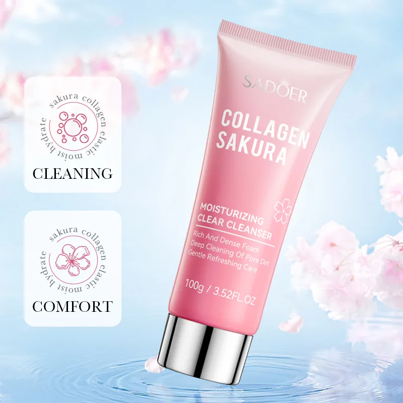 SADOER Sakura Facial Cleanser Face Wash Foam Face Cleanser