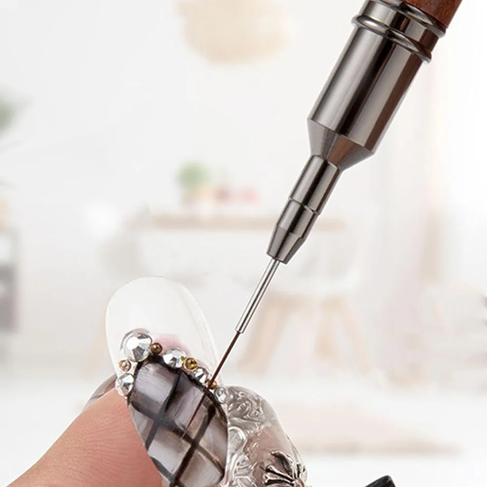 Nail Art Brushes Wood Nail Art Liner Brushes 4/8/12/20/25mm Painting Art Design Brush Super Thin Details Nail Pen Drawing Lines 3