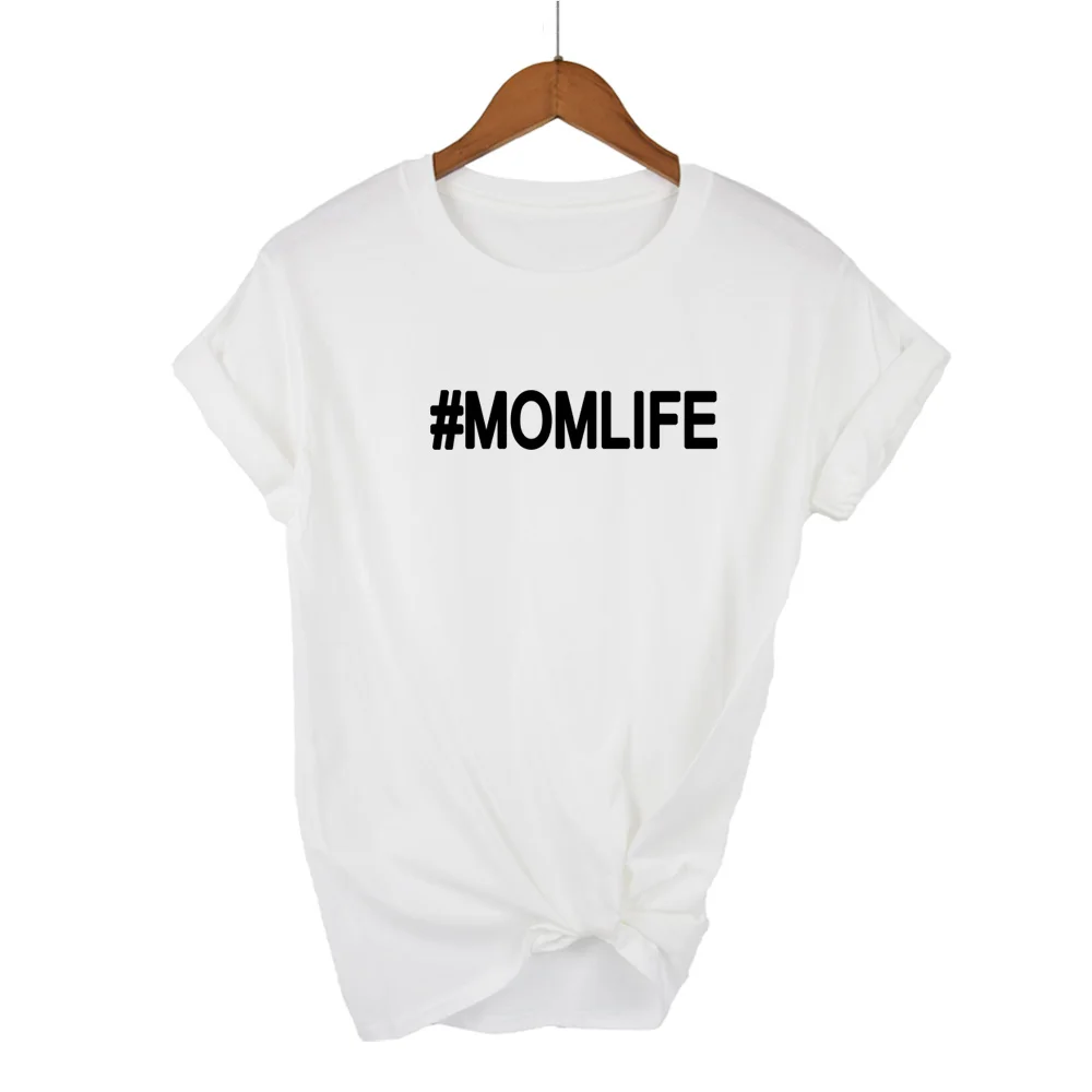 

Летняя повседневная женская футболка, модные женские футболки с надписью «Mom Life», женская футболка с коротким рукавом Ulzzang, женская футболка