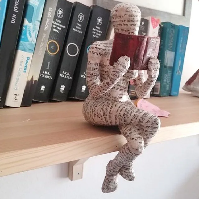 La lecture femme Statues abstraites Sculptures Yoga Figurine nordique salon décor à la Maison décoration Maison bureau ornements 4