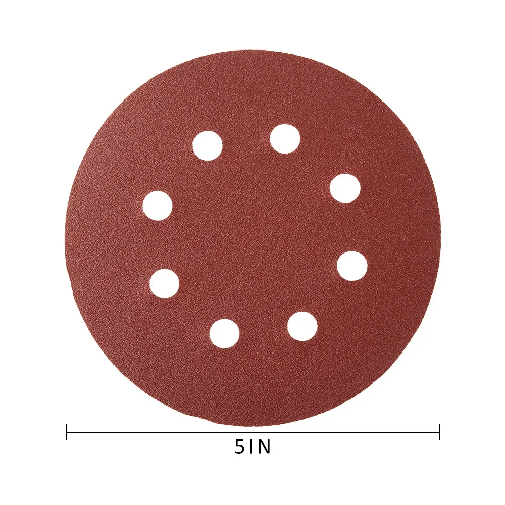 원형 사포 디스크 샌딩기 디스크, 80Grit-3000Grit 후크 및 루프 샌딩 연삭 디스크 연마 패드, 연마 도구, 125mm, 100 개