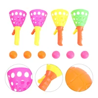 2 Pairs Bouncing Ball Outdoor Play Game Toys Catapult Click Toss Catch Plastic with Child Childrens 2