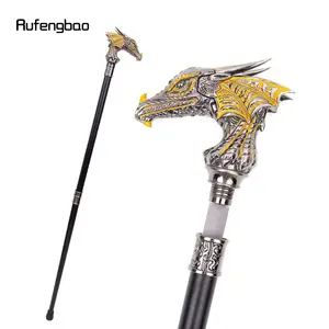 Gold Black Luxury Dragon Head Walking Cane Fashion Decorative Walking Stick  Gentleman Elegant Cosplay Cane Knob Crosier 93cm