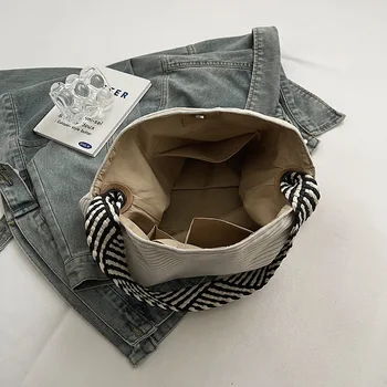 حقيبة كتف مفردة من سروال قصير بلون سادة، حقيبة حمل جديدة ذات سعة كبيرة، حقائب كروس بحزام عريض للاستخدام اليومي للنساء 6