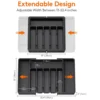 Silverware Drawer Organizer Expandable Utensil Tray for Kitchen Adjustable Flatware and Cutlery Holder for Spoons Forks Knives 4