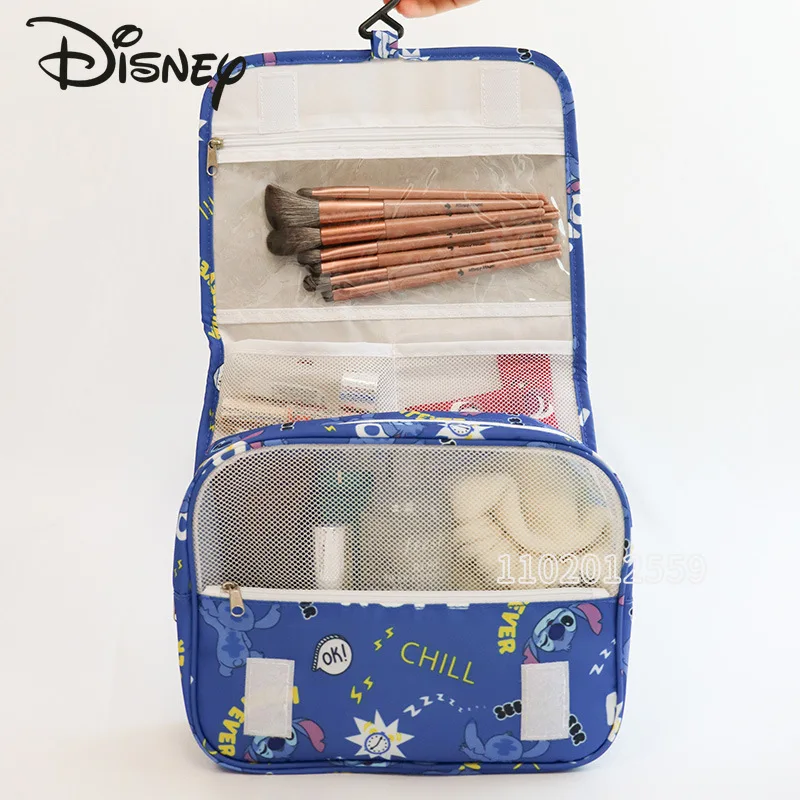 Disney New Makeup Bag Luxury Brand Portable Makeup Bag Large Capacity Waterproof Cartoon Fashion Makeup Storage Bag Washing Bag
