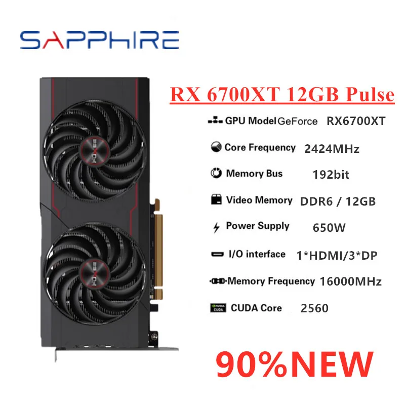 Sapphire Radeon RX 6700 XT 12GB Pulse Video Card