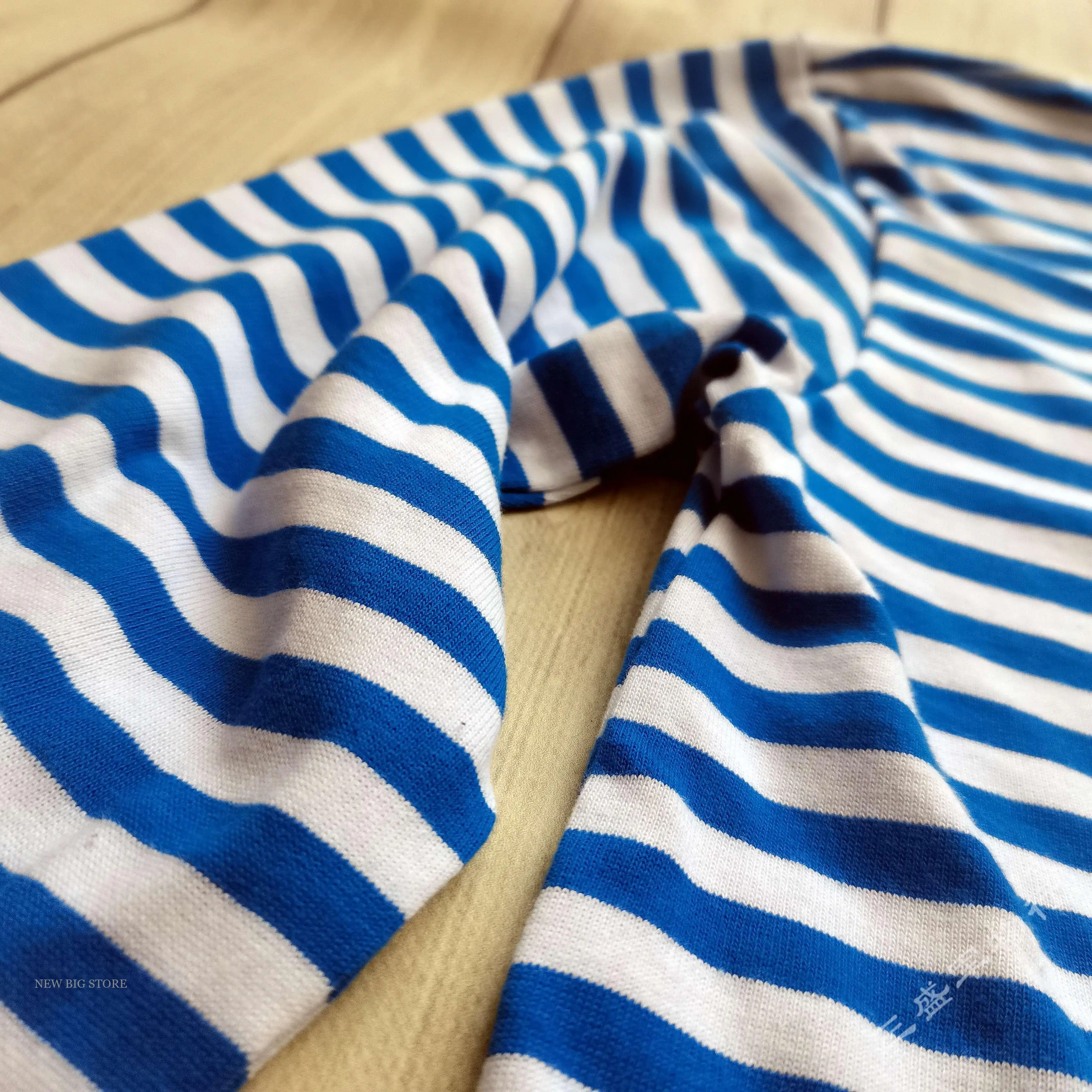 Russian long sleeved T-shirt, pure cotton vest, outdoor pure cotton base shirt, blue lined vest, long sleeved T-shirt