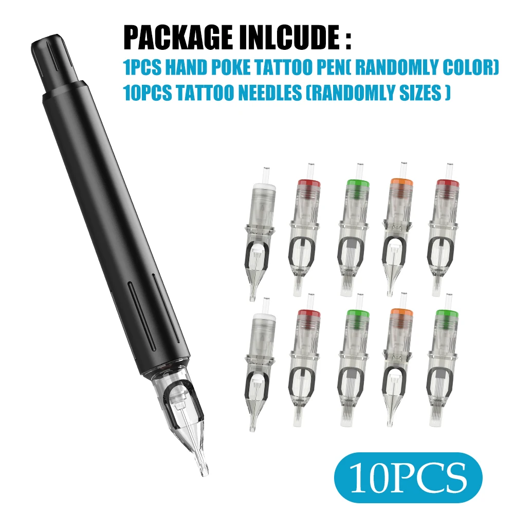 EZ DIY Tattoo Patrone Nadeln Stick Hand Poke Pen Handgemachte Tattoo Stift Kits für Patrone Nadeln Tattoo Zubehör – Detail 3