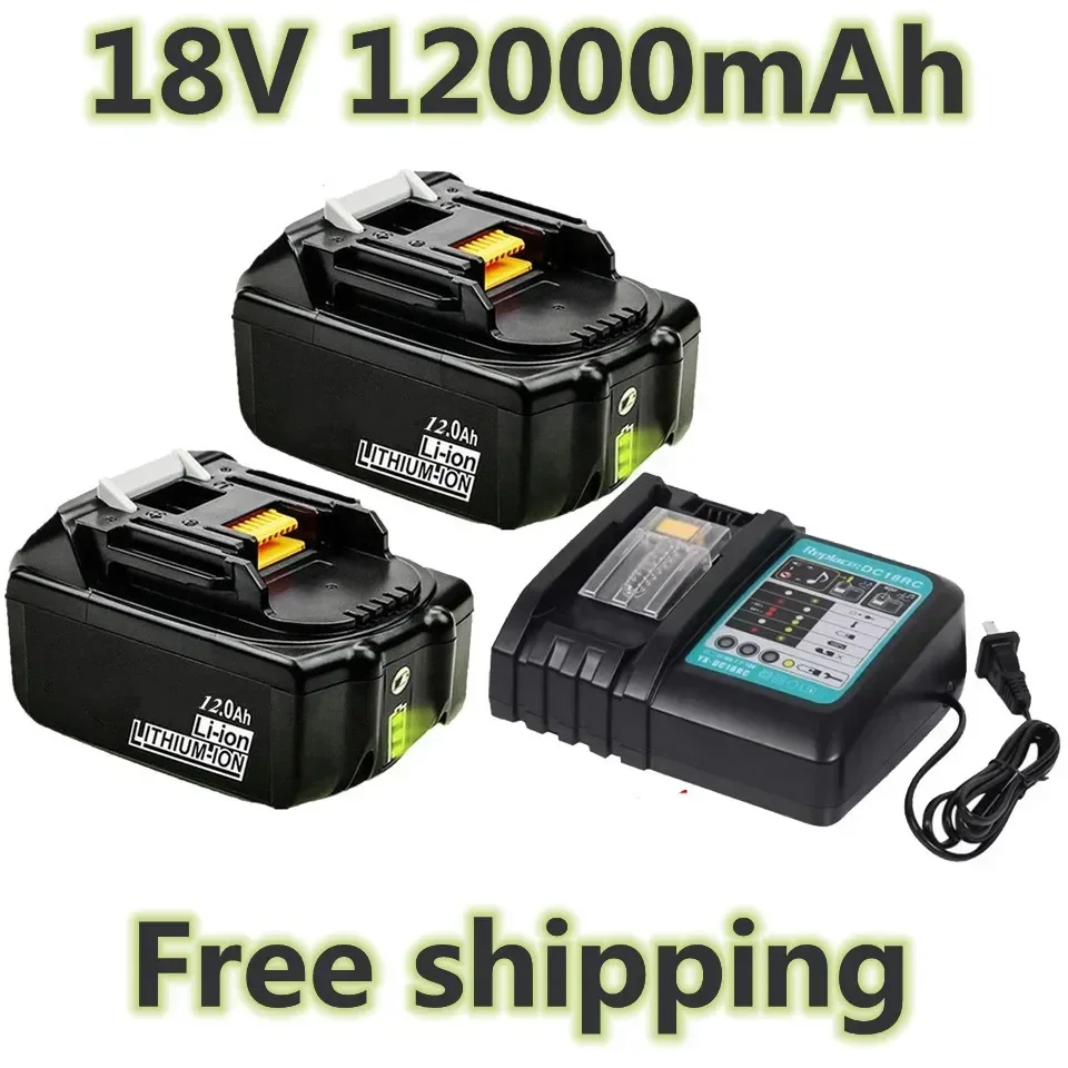 

Аккумуляторная батарея BL1860, 18 в, 12000 мАч, литий-ионная батарея для Makita BL1840, BL1850, BL1830, BL1860B, LXT400