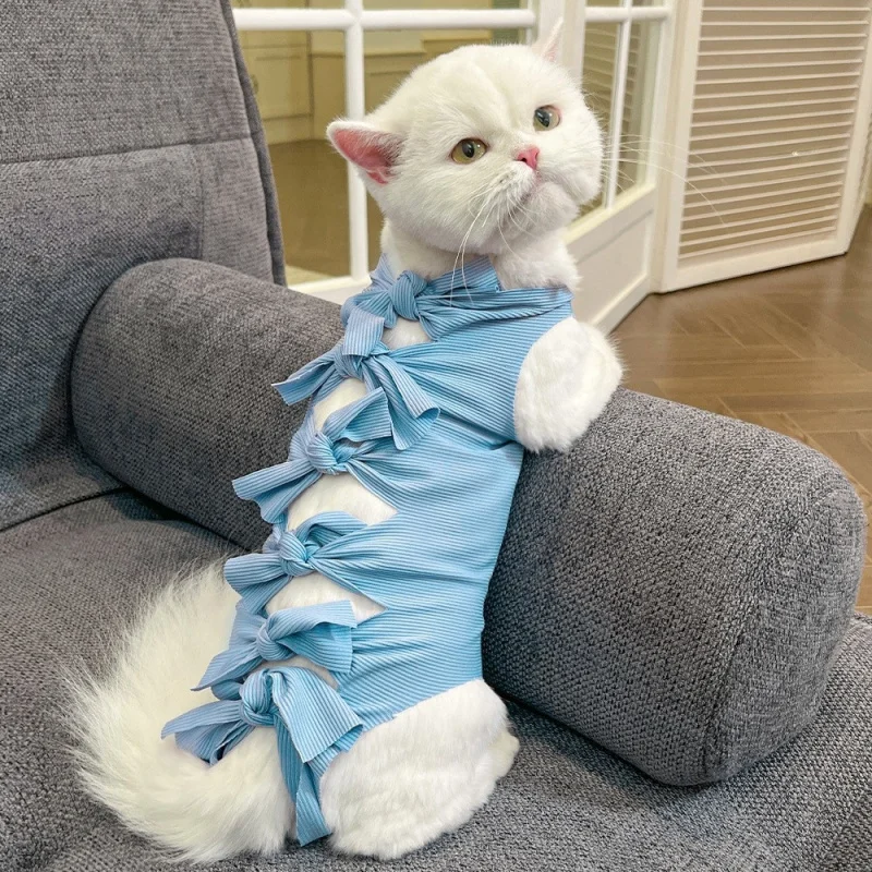 고양이 살균 수술복, 수술 후 수유복(남성용), 회복용 핥음 방지복, 고양이 이유식복(여성용)