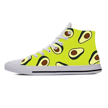 Pink Avocado Pattern Print Black Sneaker Shoes For Men Women main image 0