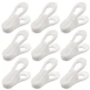 40Pcs White Plastic Hanger Clips, Clips for Use with Slim-Line Clothes Finger Clips Washing Line Laundry Pegs 1