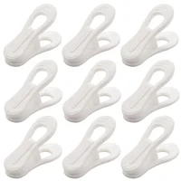 40Pcs White Plastic Hanger Clips, Clips for Use with Slim-Line Clothes Finger Clips Washing Line Laundry Pegs 1