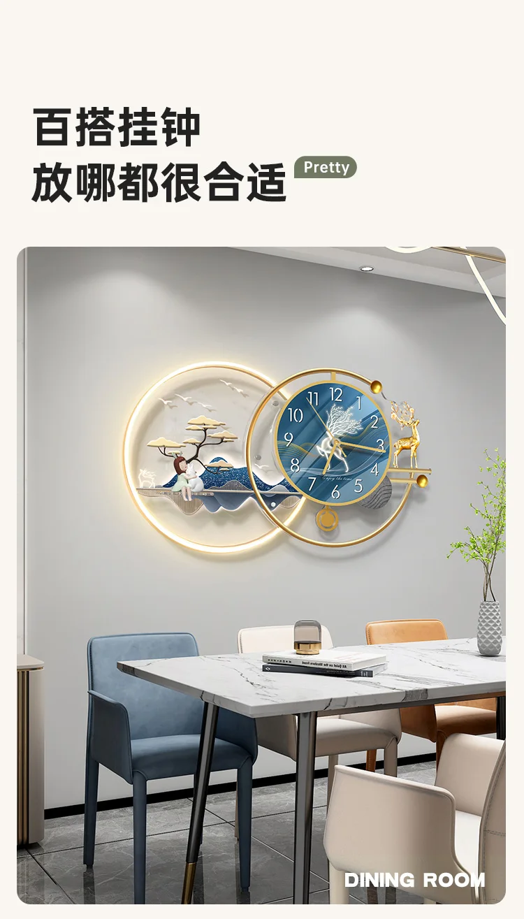 Đồng hồ treo tường acrylic Bắc Âu size lớn dạ quang sang trọng phòng ...