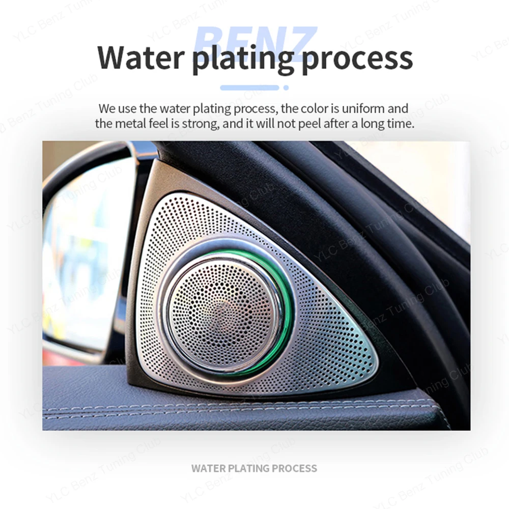 64 Colors Rotating Tweeter Speaker For Mercedes Benz W205 X253 Car 3D Treble Horn Refit