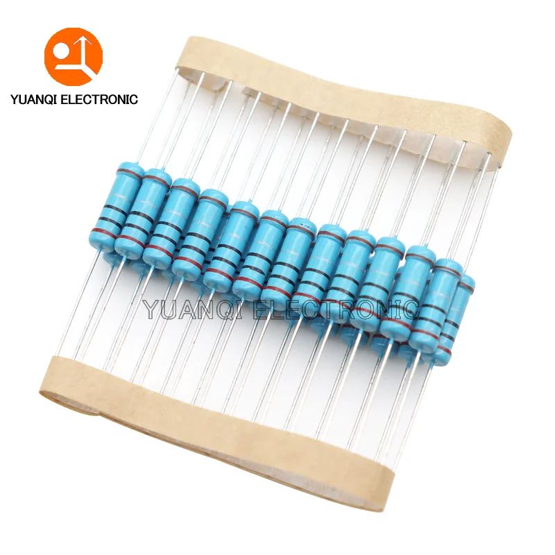 Metal Film Resistor 20pcs 2W Metal Film Resistor 1% 1R-2.2M 0.1 0.22 15 150 200 240 300 510 680 1K 1.5K 2.4K 7.5K 10K 33K 220K 330K 680K 1M ohms