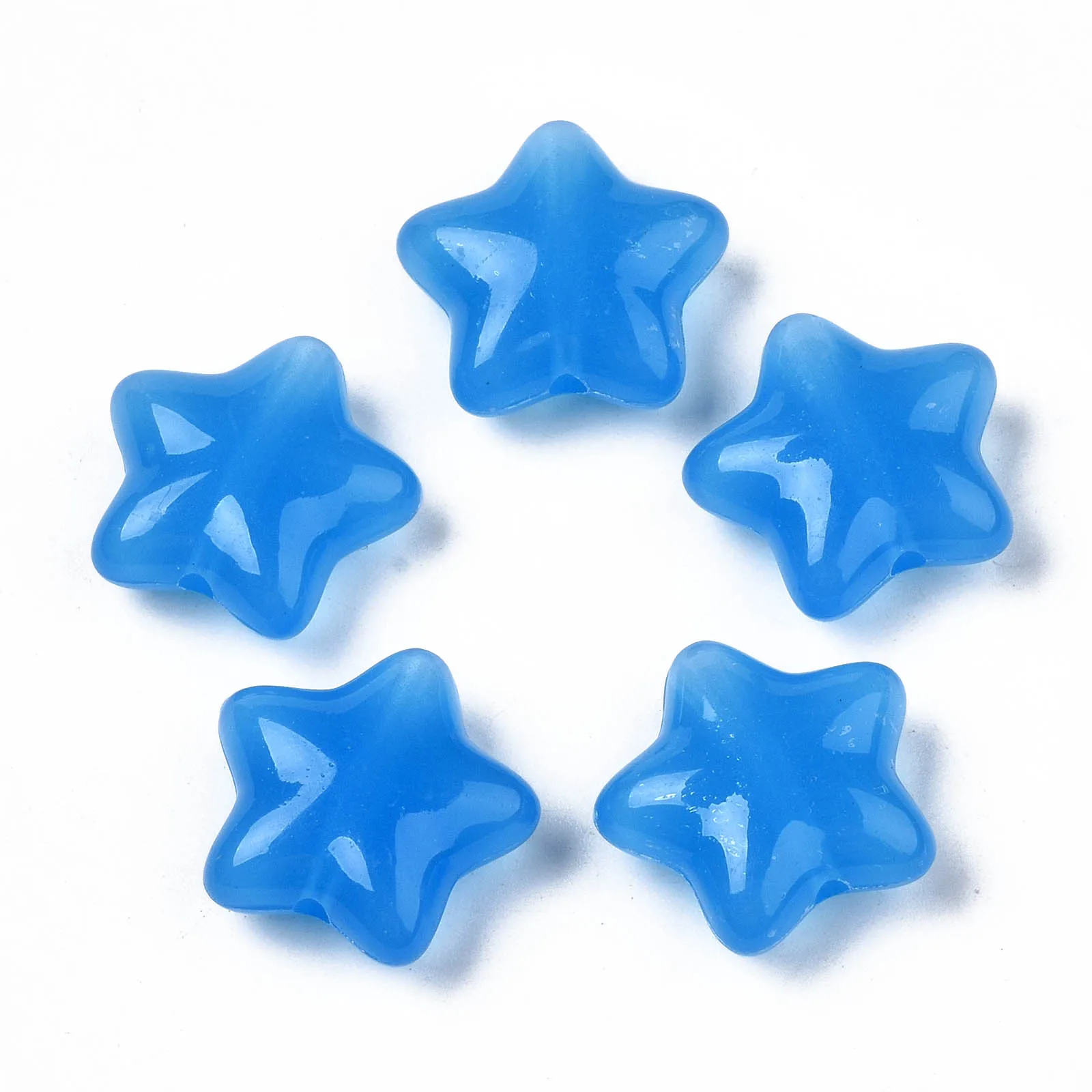 

About 288pcs/500g Acrylic Luminous Star Beads Loose Spacer Beads For Necklace Bracelet Earring Jewelry Making Findings 19x20x8mm