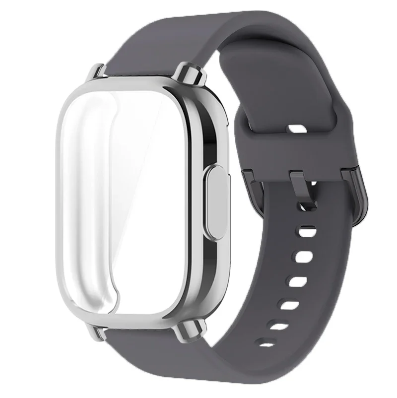 Silicone Strap with Case for Smart Watch, 22mm, Compatible with Watch 5 Active Lite