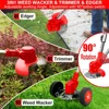 Electric Weed Wacker Eater Battery Powered 21V 4.0Ah, Cordless Grass Trimmer Battery Operated Stringless Brush Cutter,Lightweigt 2