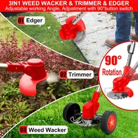 Electric Weed Wacker Eater Battery Powered 21V 4.0Ah, Cordless Grass Trimmer Battery Operated Stringless Brush Cutter,Lightweigt 2