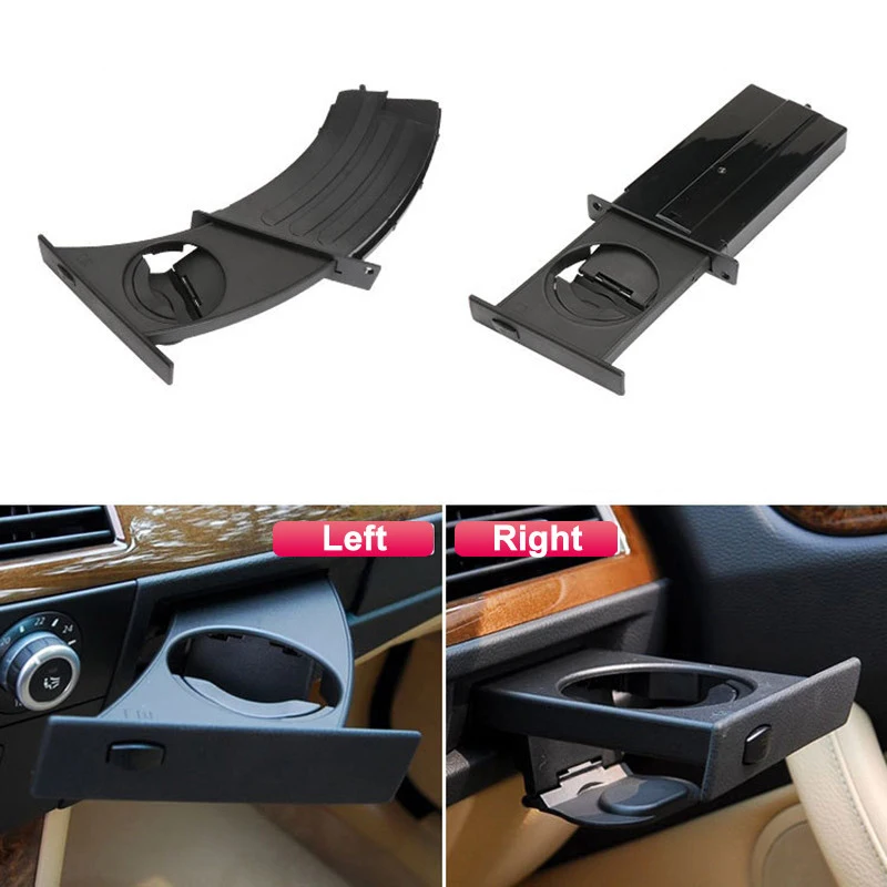 BMW E60 E61 5 시리즈 2003-2010 51459125622 블랙 컵 홀더 자동차 액세서리 자동차 앞 좌측 우측 컵 홀더 음료 랙