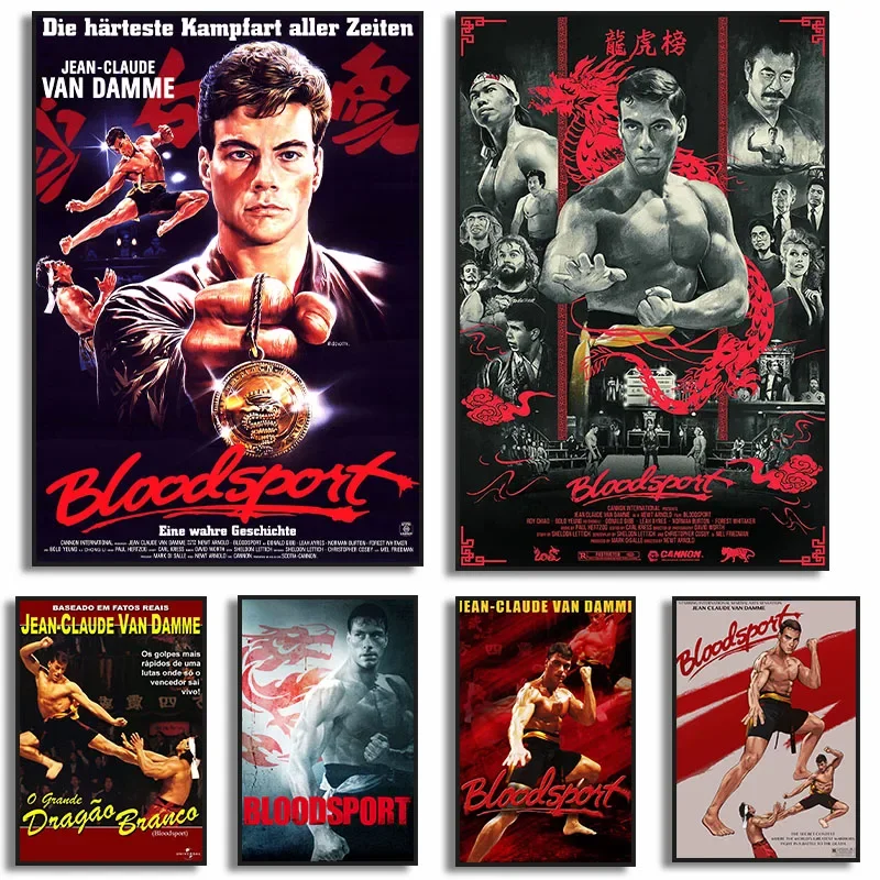 Bloodsport 1988 Vintage Movie Jean-claude Kungfu Film Canvas