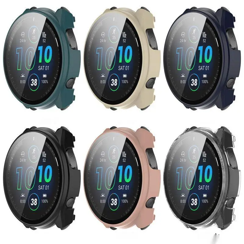 Premium Tempered Glass Smartwatch Case with Strap, Bumper Cover, and Screen Protector