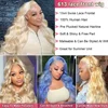 613 Hd Lace Frontal Wig 13x6 Body Wave Human Hair Wigs Brazilian 220 Density Pre Plucked Blonde transparent Lace Front Wig 30 In 6