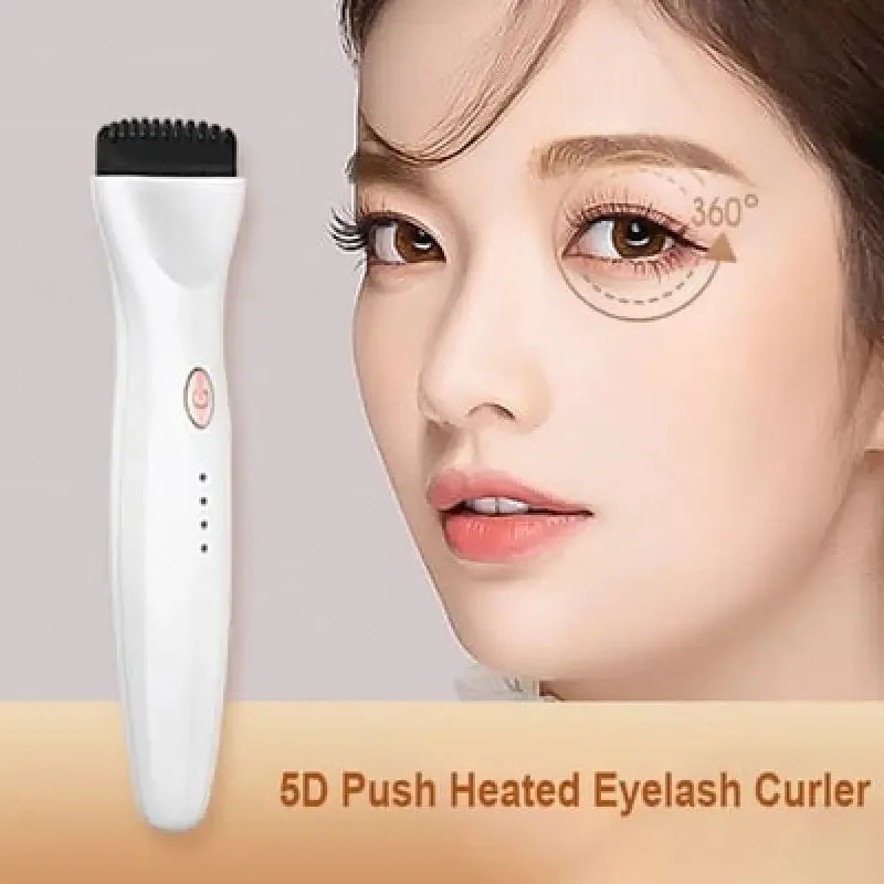 5D Push Heated Heat Eyelash Curler Curling Electric Eyelash Curler Electric Heated Eyelash Grafting Long Lasting Hot Eyelashes