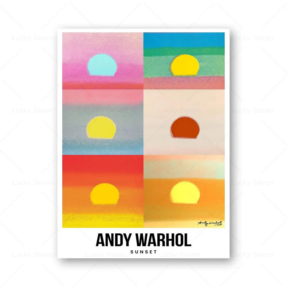 Andyウォーホルサンセットプリントポップアートキャンバス絵画