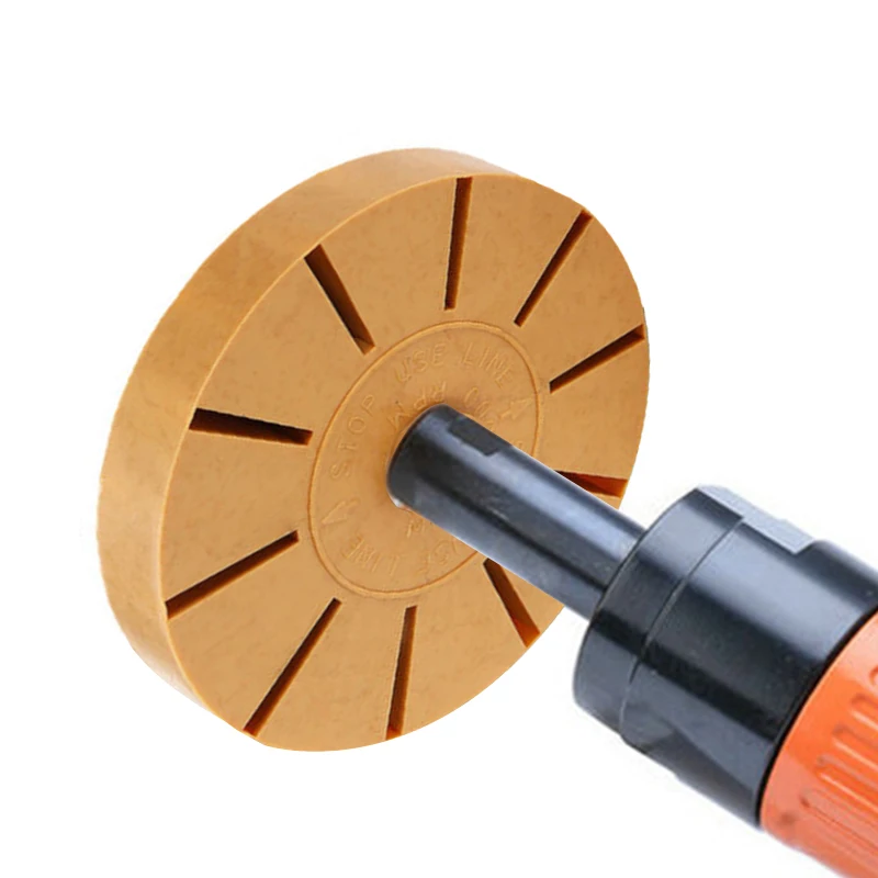 Car Glue Eraser Wheel 3.5 inch 90mm Universal Rubber Eraser Wheel For Remove Car Glue Adhesive Sticker Pinstripe Decal Graphic Auto Repair Paint Tool