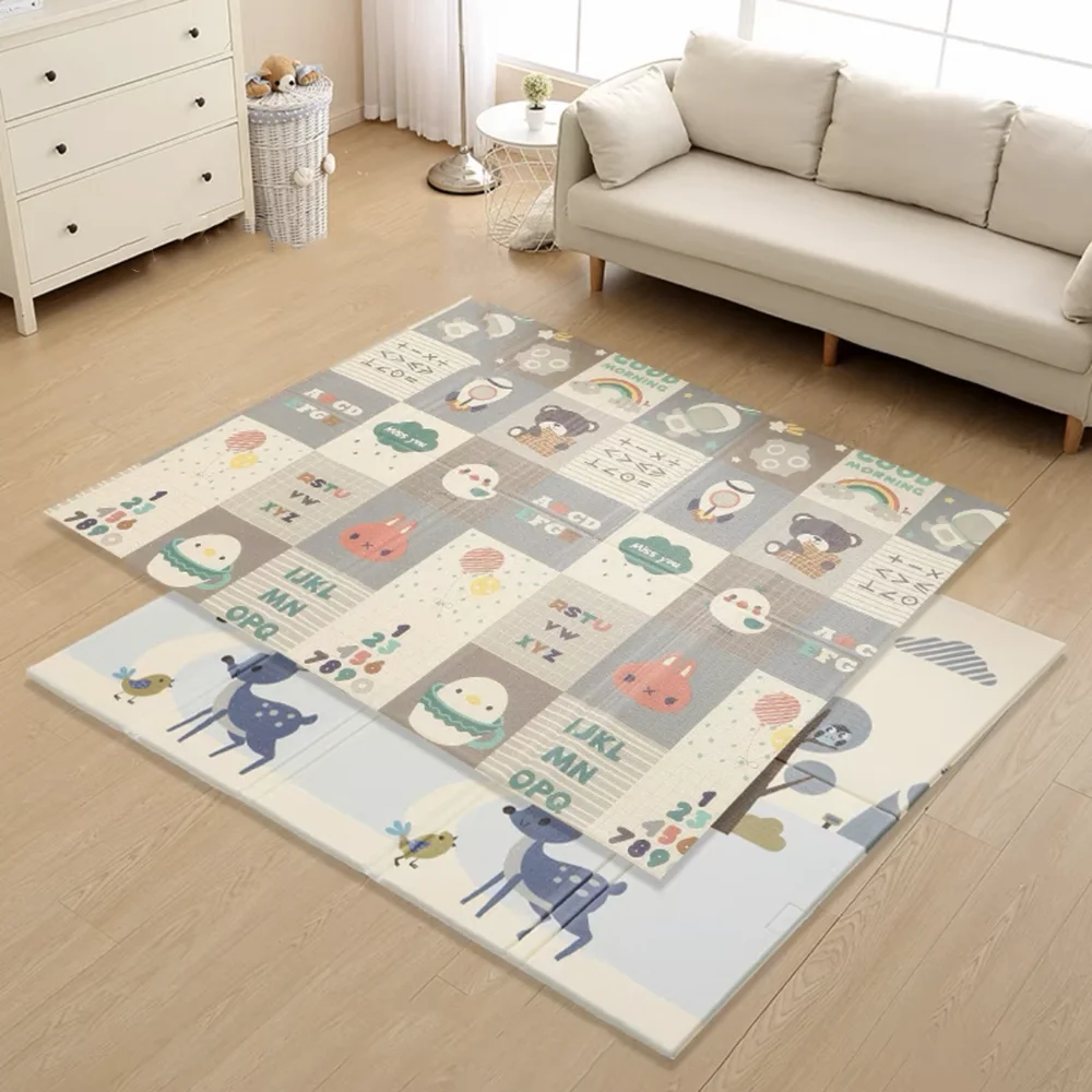 New Baby Play Mat Waterproof Xpe Floor Playmat Foldable Crawling Carpet