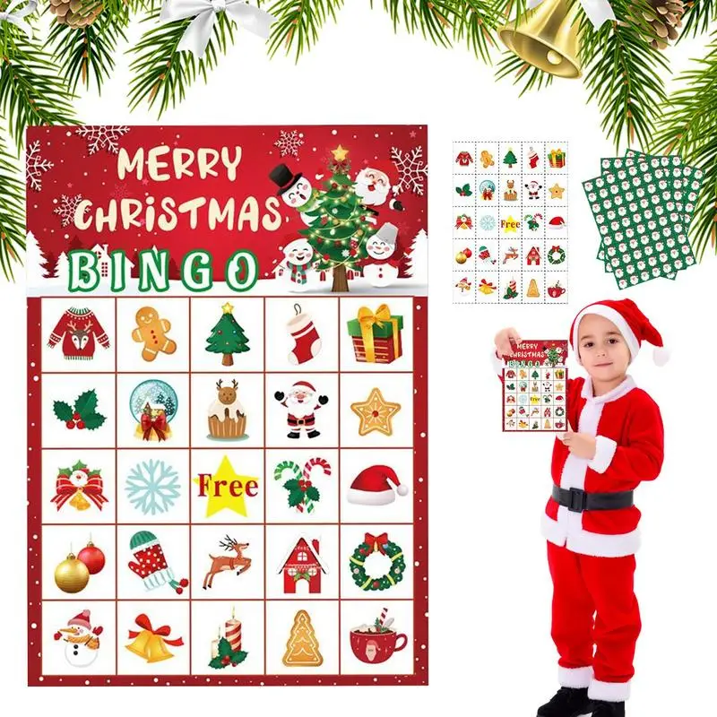 Christmas Gathering Cards Game 24-Player Interactive Paper Card Game For Christmas Seasonal Group Activity Play Family