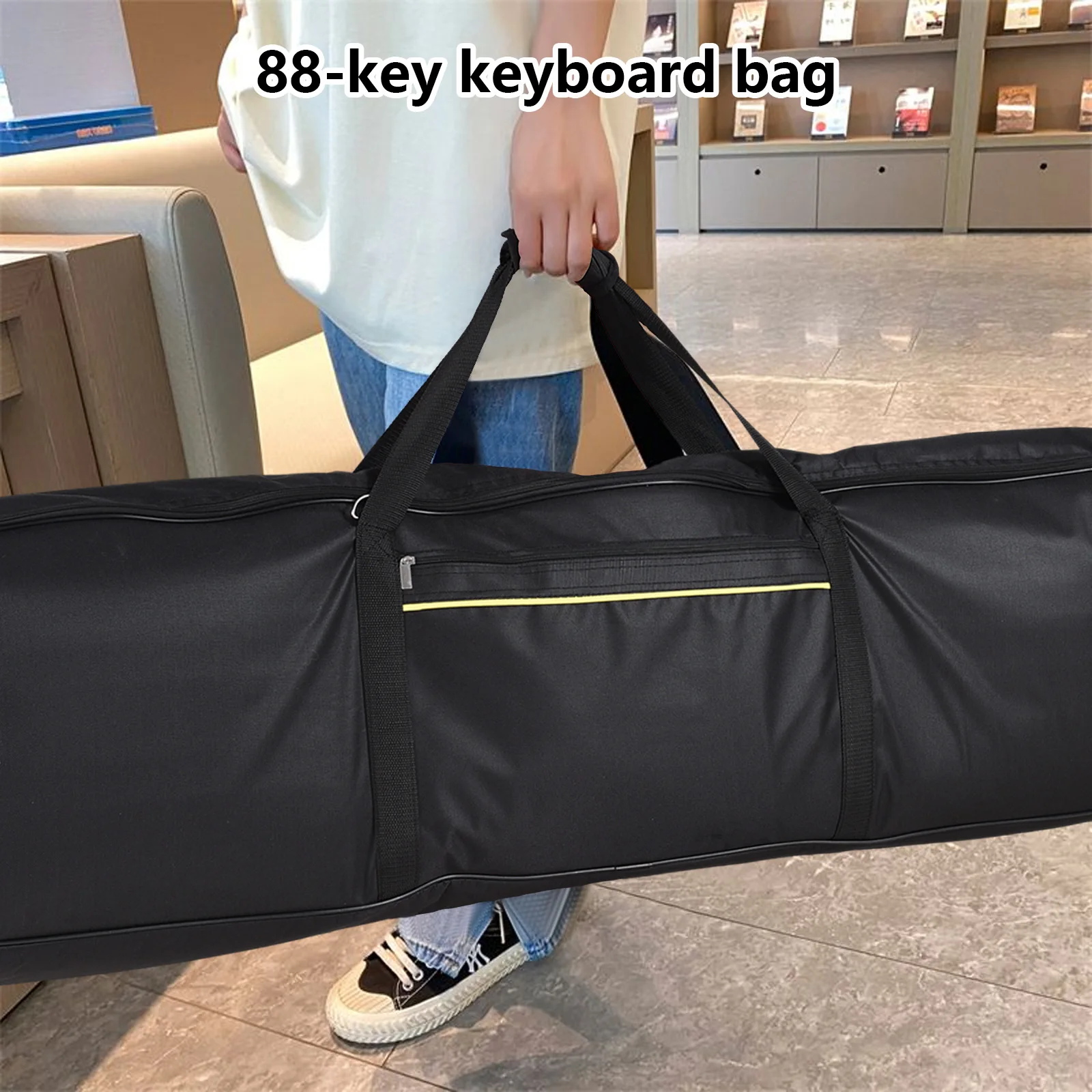 88 키 전자 피아노 가방 옥스포드 천 전자 피아노 키보드 용 손잡이가있는 휴대용 전기 피아노 보관 가방